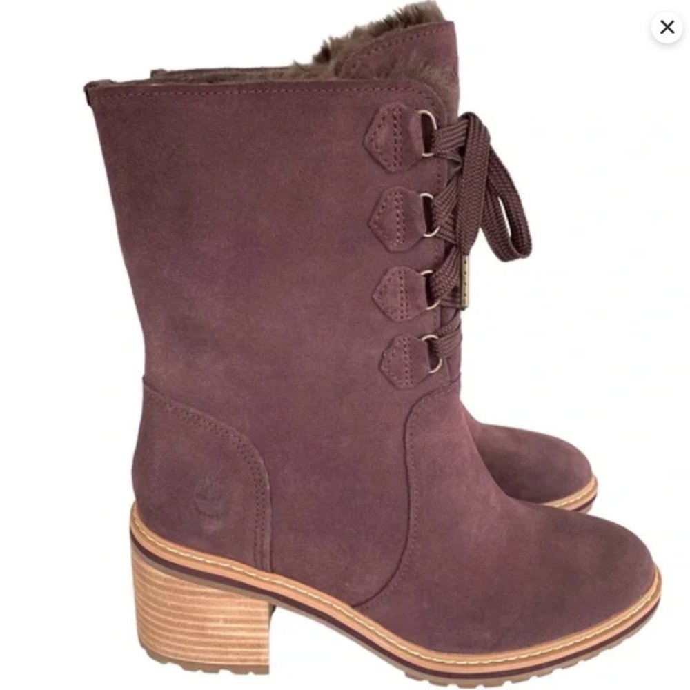 Mauve Suede Timberland Boots